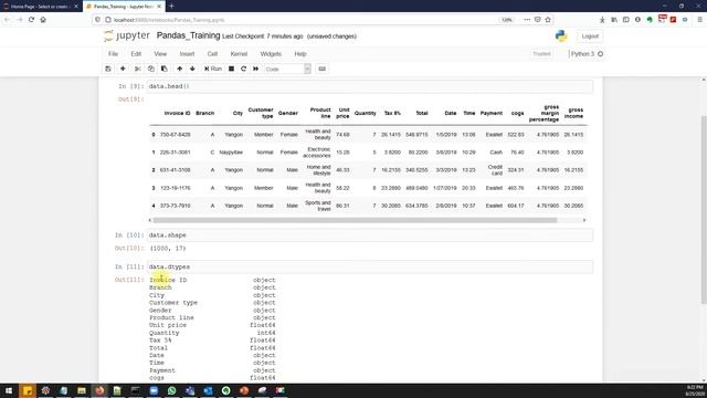 Pandas basic APIs