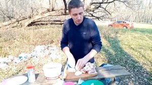 Самая вкусная жареная картошка в казане!!!Сочная и жирная! С салом и луком!