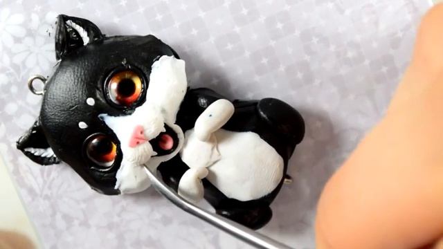 Мастер-класс: Котик из полимерной глины FIMO/polymer clay tutorial смотреть онлайн