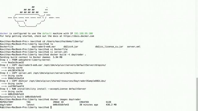Running Daytrader application in Liberty Container which accesses DB2 Server running on premise