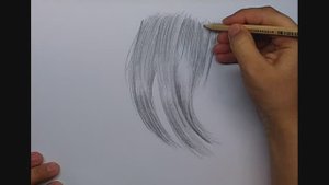 Как нарисовать волосы \\ Рисуем прядь волос // Волосы человека