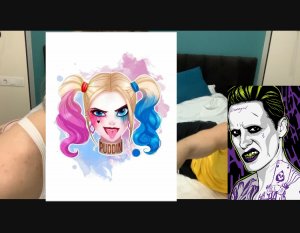 Макияж харли квин?