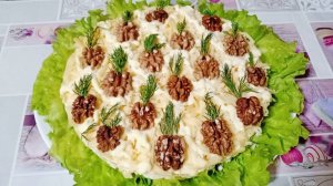 Слоёный Салат Гавайский с Ананасом и Курицей на праздничный стол