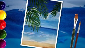 Как нарисовать морской пейзаж #морскойпейзаж #какнарисовать #рисованиедлядетей #простойрисунок