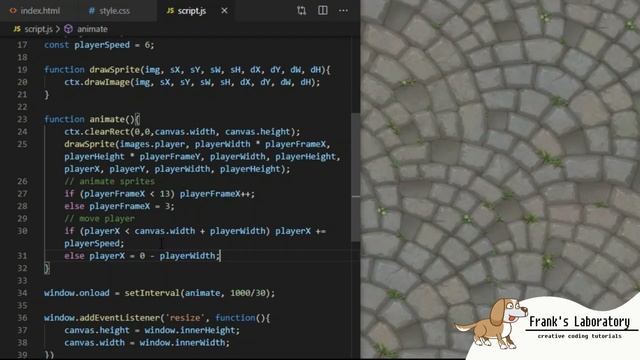 Vanilla JavaScript Gamedev - Sprite Animation | How to make games from scratch with JS & HTML Canva