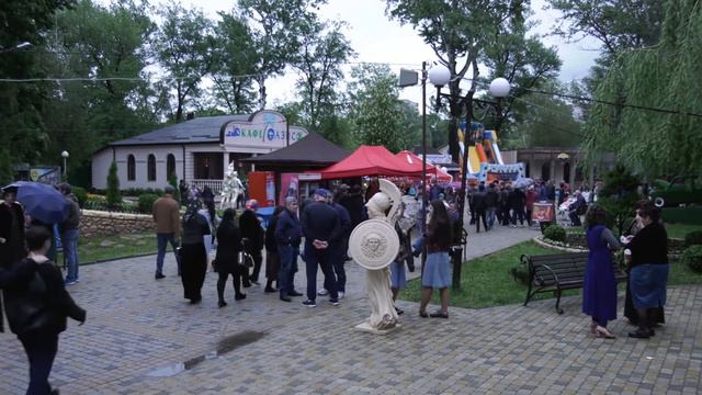 В амфитеатре Черкесска состоялся первый киносеанс