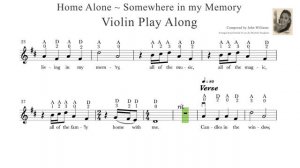 HOME ALONE Violin 🎻~ Learn to play SOMEWHERE IN MY MEMORY ~ 🎻Violin Play Along🎻 + FREE SHEET MUSIC.