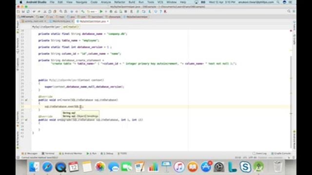 Android app development for beginners - SQLITE - 1 - Create database and create table смотреть онлайн
