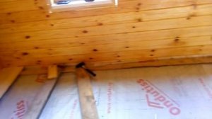 ДОМ ИЗ ПРОФИЛИРОВАННОГО БРУСА ГРЕБЁНКА\ УТЕПЛЁННЫЙ ПОЛ \МОНТАЖ ВОДОСТОКА\