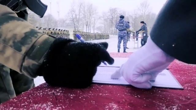 Ритуал проведения присяги.Военная часть 3419. 30 декабря 2022