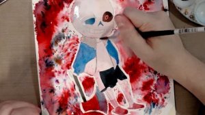 Painting Sans from Undertale