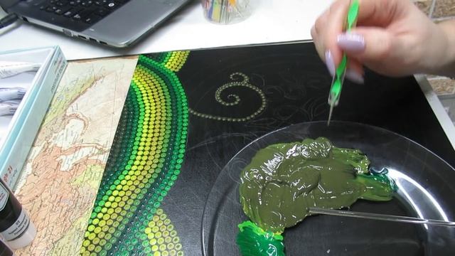 Рисуем на холсте! Роспись дотсами! смотреть онлайн