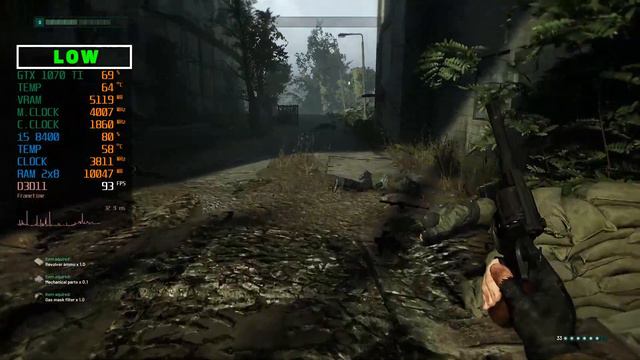 Chernobylite. GTX 1070 TI + i5-8400. SETTINGS: /LOW-ULTRA/.1080р.
