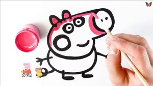 Раскраска для детей ДЖОРДЖ из мультика СВИНКА ПЕППА, Раскраски Малышам.