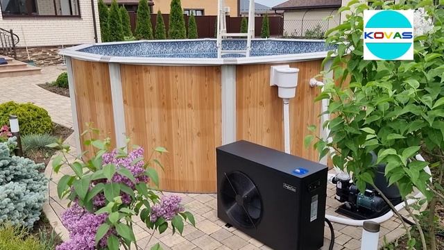 Каркасный бассейн с подогревом воды за 3 часа на даче - Эсприт-Биг 3.6х1.35 и тепловой насос