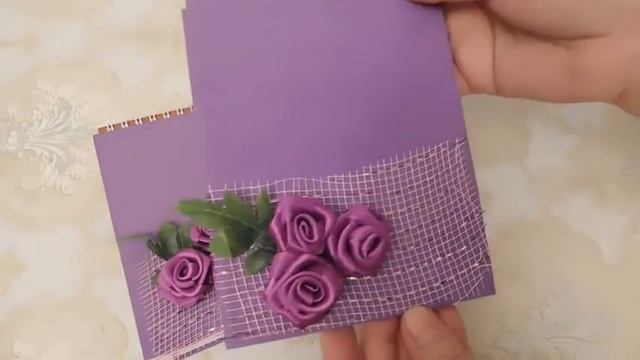 DIY Блокноты Фоамиран и розы из атласных лент смотреть онлайн