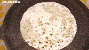 Блины с дырочками -  на манке, воде и муке