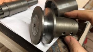 Изготовленные детали привода бетономешалки на токарном ТВ-4