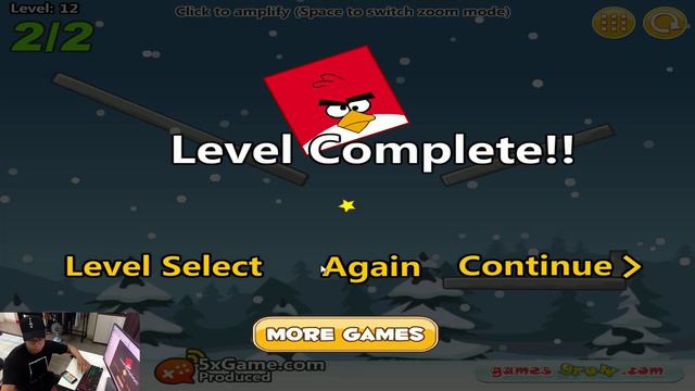 Angry Birds Kick Out Green Piggies - TWO GIANT BIRDS TRY TO CRUSH SMALL ROUND PIGGIES LEVEL! смотреть онлайн