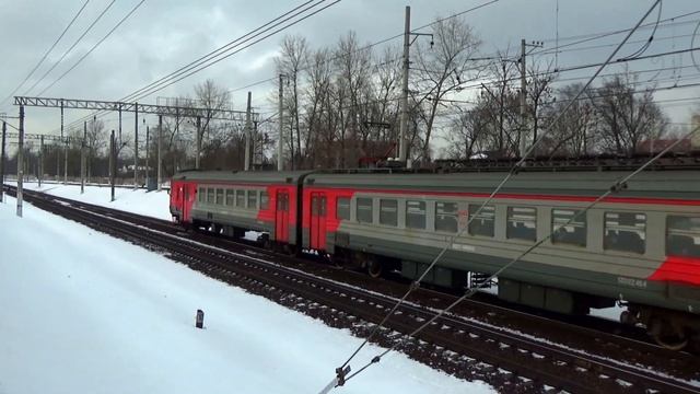 "Единственный на Казанке!" Электропоезд ЭД2Т-0050 сообщением "Москва Казанский вокзал - Ипподром" смотреть онлайн