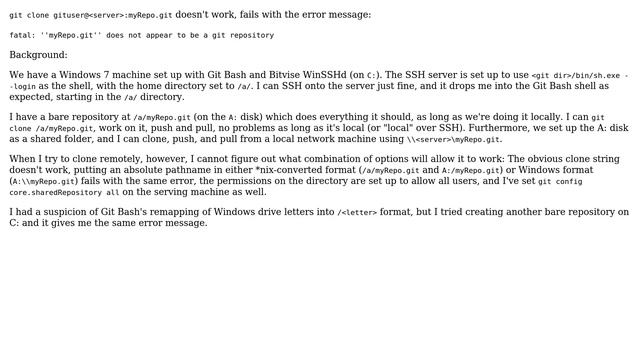 DevOps & SysAdmins: Git clone from Windows to Windows cannot find the repository смотреть онлайн