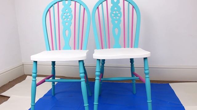 Decoupage chairs - decoupage furniture - Decoupage chairs tutorial - decoupage for beginners смотреть онлайн