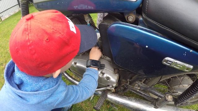 СНОВА ЗАВОДИМ ЯВУ С ДЕТЬМИ. JAWA 634.
