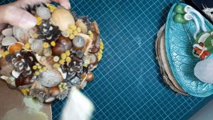 Гриб и ежик - осенние поделки.