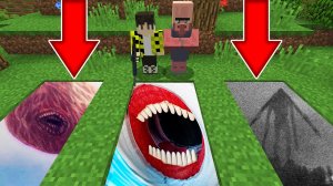 Выбери правильную яму ОГНЕННЫЙ ТИТАН или ФРИКАДЕЛЬКА или ВЕЛИКАЯ МАТЬ МЕГАФОН в МАЙНКРАФТ