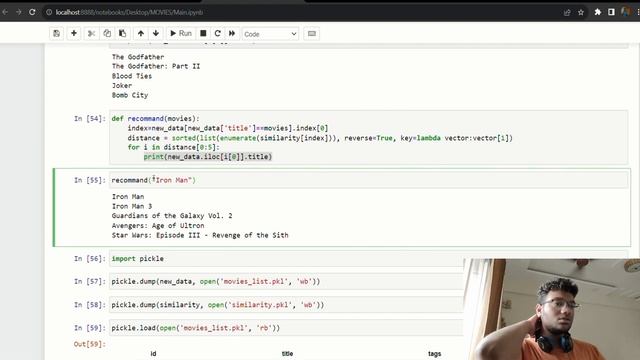 Movie Recommendation System: Python, Streamlit, TMDB | Machine Learning | 2023