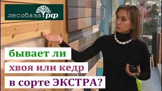 Вагонка из хвои и кедра в сорте Экстра