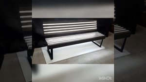Скамейка с подсветкой,скамейка лофт,лавка лофт,скамейка из профильной трубы.