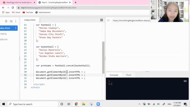 DearPiggy's Introduction to JavaScript - .concat() [Arrays]