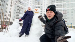 Лепим с Катей Cнеговика. Купил новый Canon R6 4K 10-18 EF-S