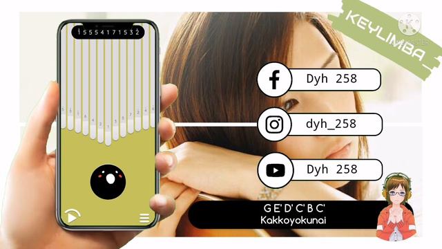 Yui - Goodbye Days Kalimba/Keylimba Apps with Tabs (Chorus/Easy)