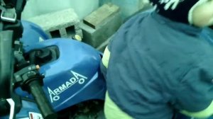 Армада 150сс. Завел после длительного простоя.