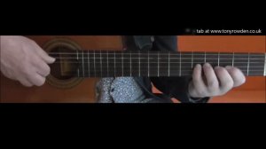 I Me Mine - Beatles fingerstyle guitar solo - link to TAB in description