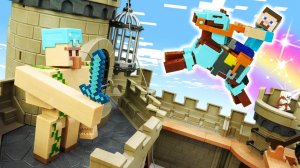 Видео обзор Майнкрафт - Стив Minecraft Lego ищет Алмазные Доспехи! - Новые игры битвы для мальчиков