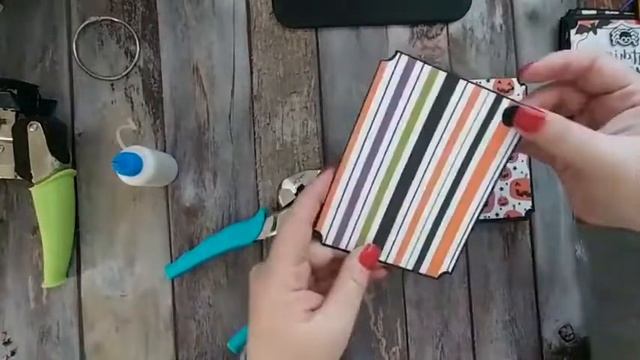 Scrapbooking 4x5 Interactive Mini Flip Album/Spooky Halloween Hauntings 2022 #4/Echo Park/TUTORIAL