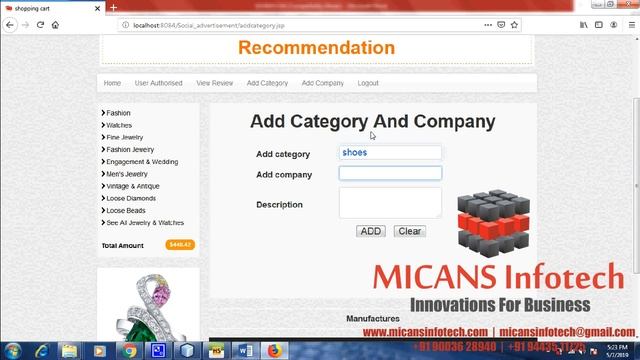 JAVA SOURCE CODE FOR ONLINE SHOPPING CART WITH SOCIAL RECOMMENDATION