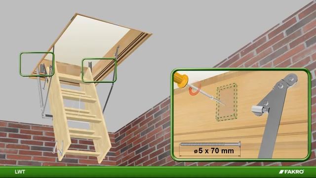 Fakro монтаж чердачной лестницы LWT