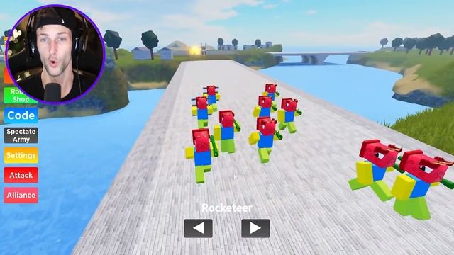 Building an UNSTOPPABLE NOOB ARMY In Roblox NOOB ARMY TYCOON! смотреть онлайн