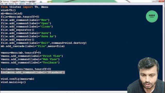 Tkinter Sub-Menu Widget | Python For Beginners | Part #34