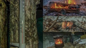 Ночевка в зимнем лесу. Мороз за -25