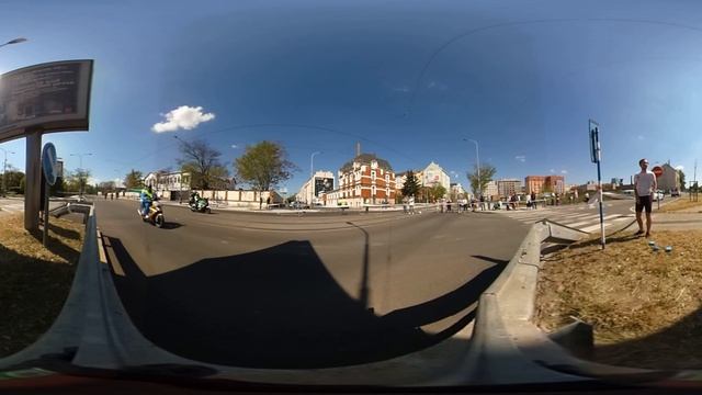 37th km of Prague Marathon 2016, leading group (360° video) смотреть онлайн