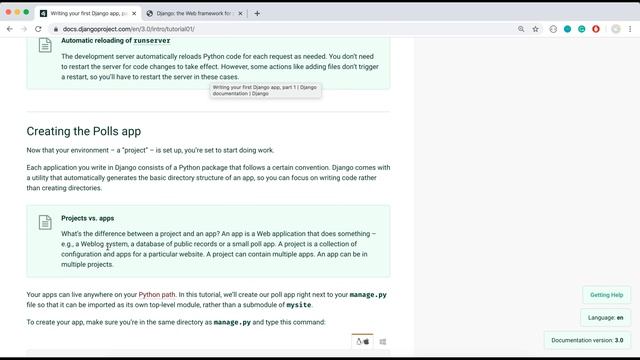 (Django 3) Part 1 Writing your first Django app