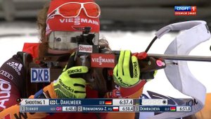 БИАТЛОН. КМ 2014-15. Хольменколлен (Норвегия). Женщины. Спринт 7,5 км. (Спорт 1). 720p.