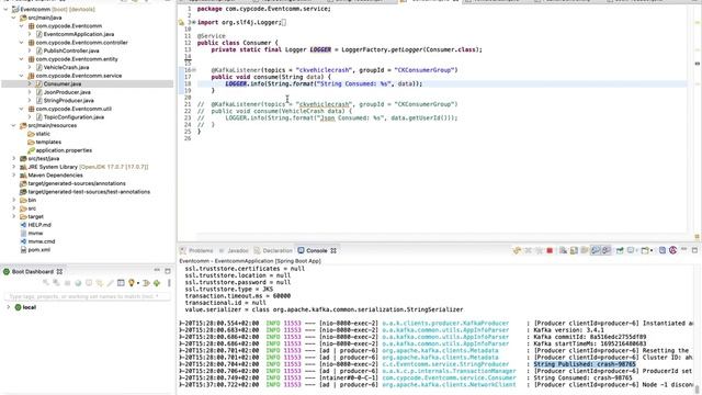 Springboot Full Apache Kafka Core Integration | Kafka Producer and Consumer | Spring API Example смотреть онлайн