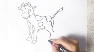КАК НАРИСОВАТЬ КОРОВУ // HOW TO DRAW A COW // РИСУНКИ ДЛЯ СРИСОВКИ