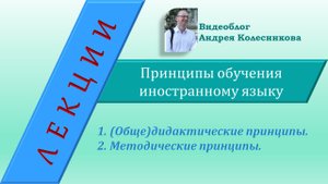 Принципы обучения иностранному языку